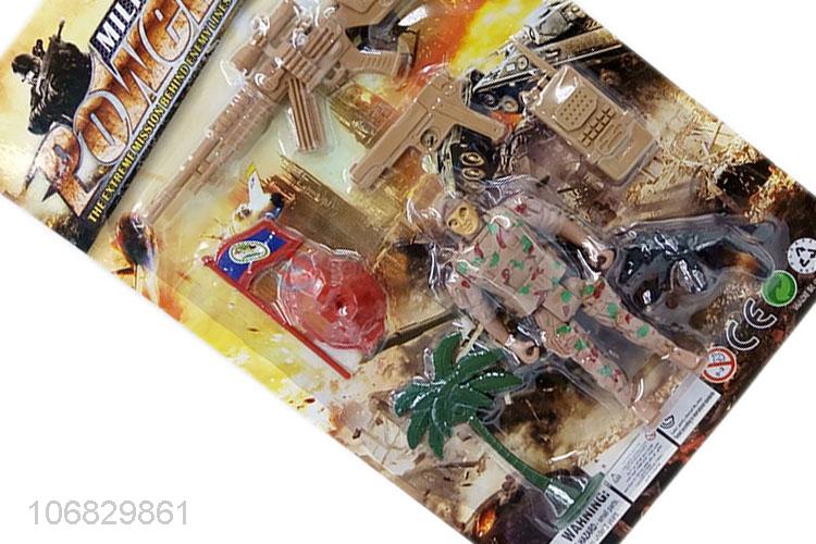 Professional supplier plastic toy soldier military toys play set