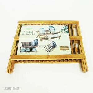 Good Sale Bamboo Dish Holder Fashion Bowl Storage Rack