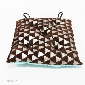 Wholesale square triangle printed  chair seat cushion with tie