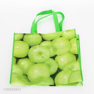 Wholesale utility green apples printed nonwovens shopping bag