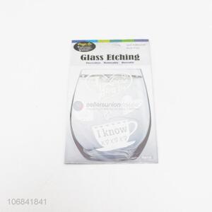 Best Sale Self Adhesive Sticker Glass Cup Decoration Sticker