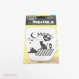 New selling promotion cute cartoon mug sticker cup sticker