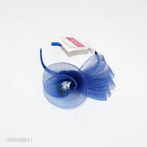 Factory price mesh net flower hair clasp for wedding party