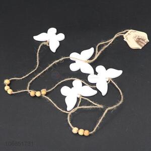 New design home wooden hanging decoration with white butterflies