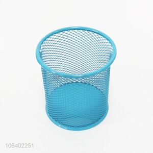 Creative circular grid multi-function metal pen container