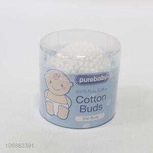 Factory price 200pcs wooden stick cotton buds