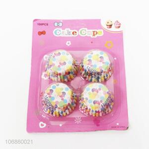 Best Price 100PC Disposable Colorful Paper Cake Cup Baking Cup