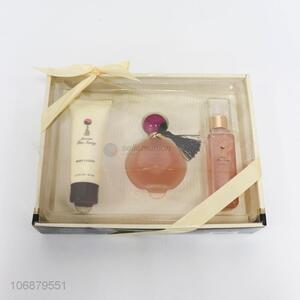 High sales deluxe women perfume set with body lotion