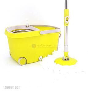 Wholesale magic cleaning 360° spin microfiber mops with walkable bucket