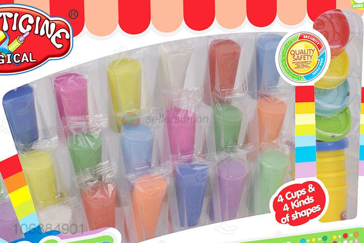 New style children educational creative color clay toys with plastic molds