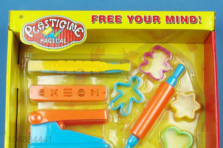 Promotional cheap educational diy colorful plasticine toy and clay molds kit