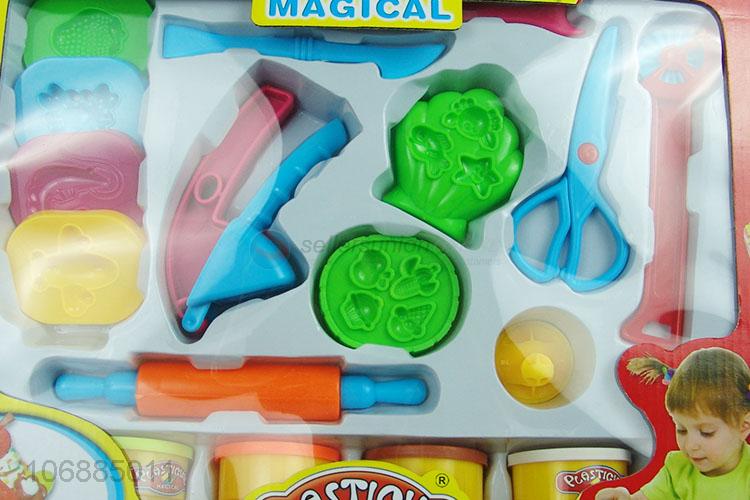 Bottom price non-toxic kids plasticine modeling clay toys with clay tools