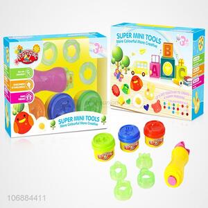 Promotional items children educational creative color clay toys with plastic molds