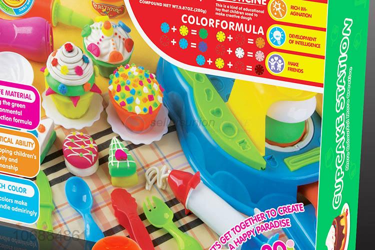 Promotional cheap educational diy colorful plasticine toy and clay molds kit