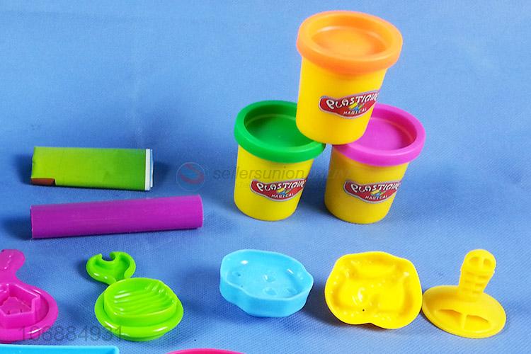 Factory wholesale educational diy colorful plasticine toy and clay molds kit