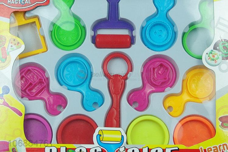 Premium quality children educational creative color clay toys with plastic molds