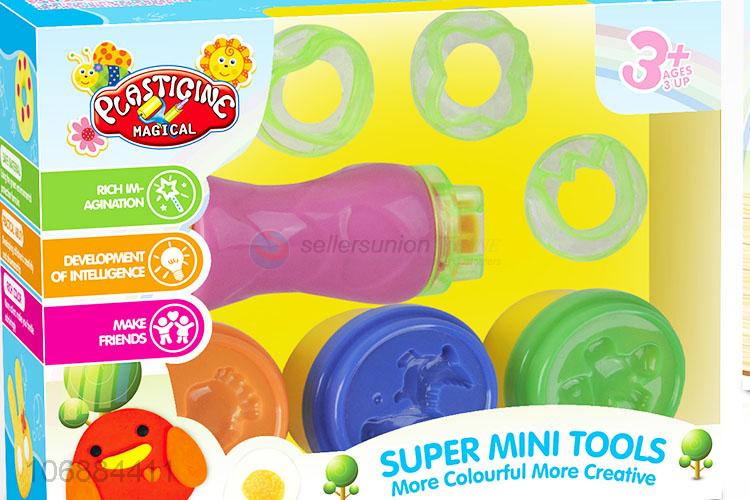 Promotional items children educational creative color clay toys with plastic molds