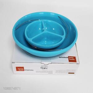 New twistfold party bowl 2 tiers with hidden magnets hold plates bowl securely for space saving storage