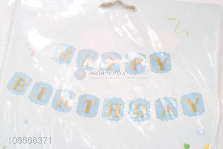 Competitive price happy birthday paper banner flags for decoration