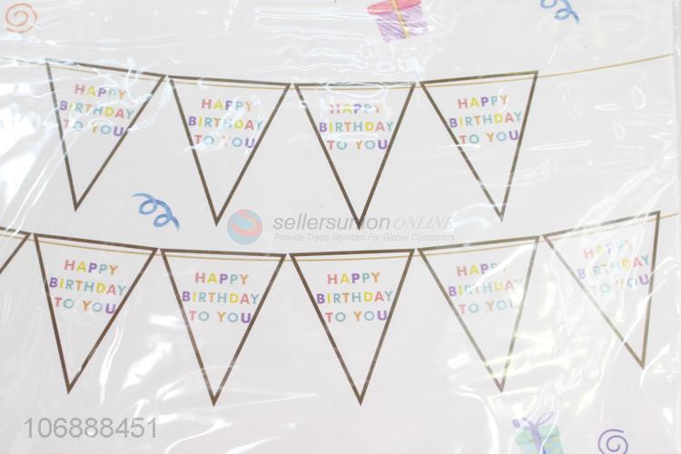 Suitable price birthday party printed triangle flags paper banners