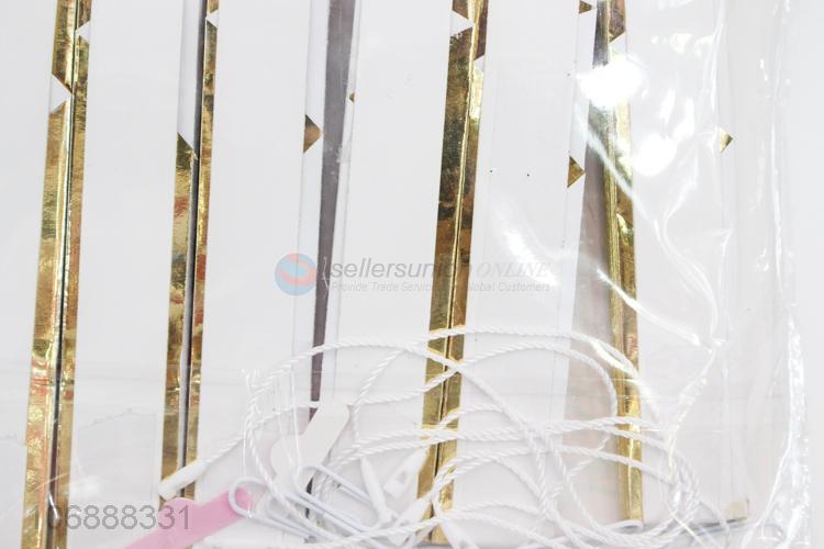 Best selling party decoration hanging gold heart shape paper fans