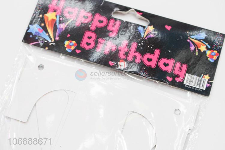 Promotional creative happy birthday paper banner flags glitter letter banners