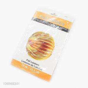 High quality holiday party decoration hanging foil paper lantern