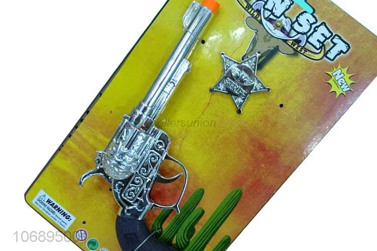 New Design Plating Cowboy Gun And Police Badge Set