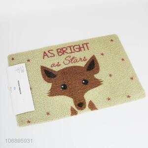 Wholesale cartoon fox printed door mat anti-slip pvc door mat