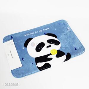 Top selling indoor cartoon panda printed polyester door mat
