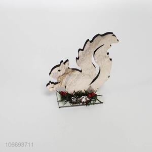 Hot selling wooden squirrel ornaments for Christmas decoration