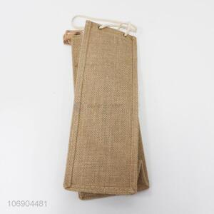 Hot selling eco-friendly jute wine bag with string