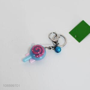 Promotional products colorful lollipop shaped key chain with lights