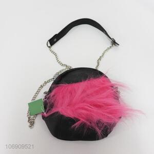 Factory wholesale newest plush pu leather shoulder bag