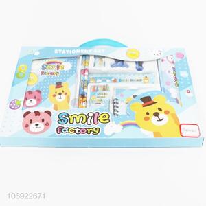 China supplier children cartoon stationery set crayon eraser set