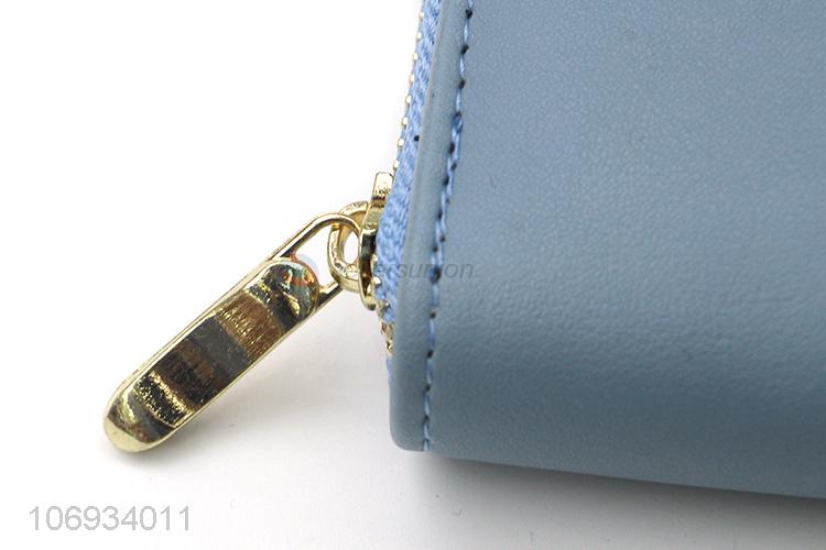 Wholesale Ladies Long Wallet Leather Purse With Zipper