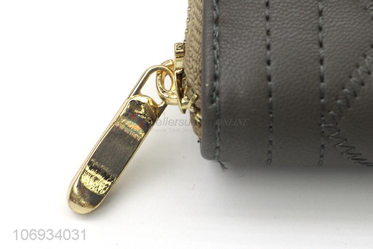 New Custom Long Wallet Pvc Women Zip Around Wallet