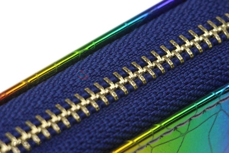 Unique Design Pu Leather Zip Wallet Women Purse Card Holder Long Wallet