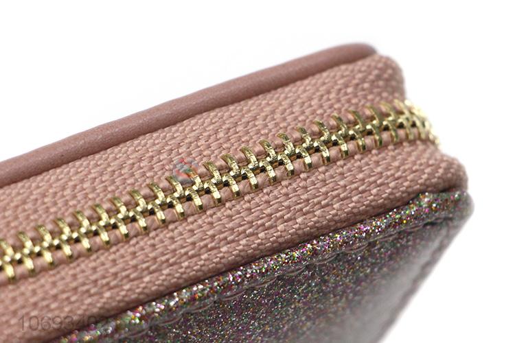 Factory Wholesale Fashion Pvc Long Zip Wallet Women Purses