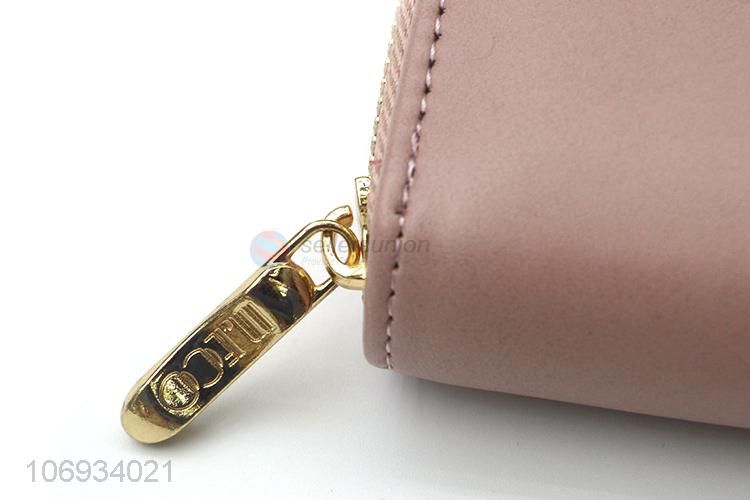 Factory Wholesale Fashion Pvc Long Zip Wallet Women Purses