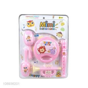 Hot Selling Intelligence Baby Shaking Hand Bells Plastic Rattle Bell Toy Set