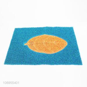 Wholesale fashion rectangular pvc floor mat with leaf pattern