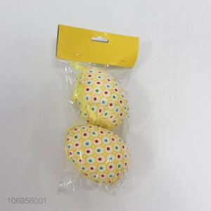 Wholesale fashion Easter decoration supplies 2pcs foam eggs