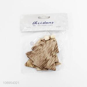 Wholesale 2pc wooden christmas tree christmas pendant for decor