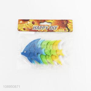 Hot Selling 6 Pieces Fish Shape Decorative Felt Sticker