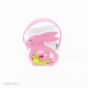 Hot selling Easter cartoon bunny felt cloth basket gifts basket