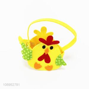 High sales Easter chick shape felt basket candy basket