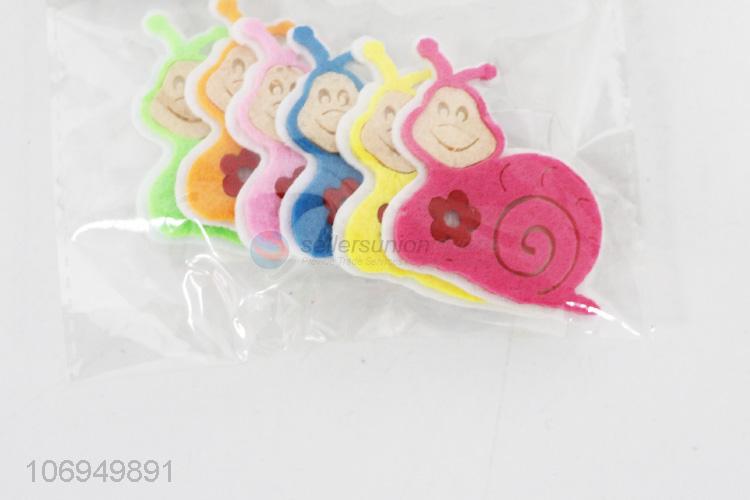 Best Sale 6PC Cute Cartoon Snails Shaped DIY Felt Cloth Patch