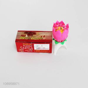Hot Sale Flower Lotus Music Magic Birthday Candle