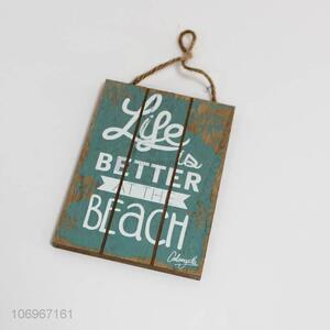 Good quality creative letter printed hanging wooden door plate